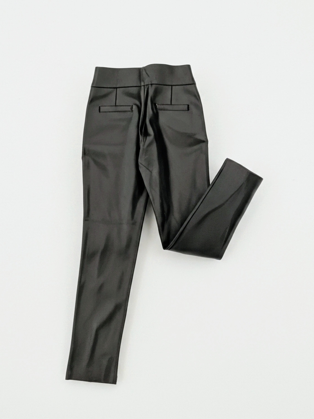 Women’s Black Skinny Ponte Pants with Stretch Waistband 2 Front Pockets SIZE 4 - Picture 4 of 13